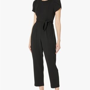 Calvin Klein Black Tie-Waist Jumpsuit